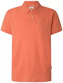 Bluzy męskie - Pepe Jeans Jato męska bluza polo, Pomarańczowy (kwasztanowy pomarańcz), M - grafika 1