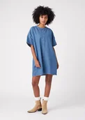 Sukienki - WRANGLER OVERSIZED DENIM DRESS W9P1LLX8E S - Wrangler - miniaturka - grafika 1