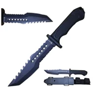 Noże - NÓŻ MYŚLIWSKI TAKTYCZNY SURVIVAL WOJSKOWY 31cm KRZESIWO - miniaturka - grafika 1