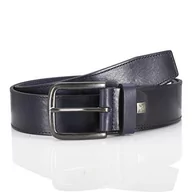 Paski - LINDENMANN Skórzany pasek dla mężczyzn z pełnej skóry bydlęcej, szerokość 40 mm i 3,5 mm - 4 mm grubości, regulowany, pasek, skórzany pasek, pasek dżinsowy, granatowy, NIEBIESKI, 120 - miniaturka - grafika 1