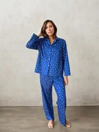 Piżamy damskie - Piżama z wiskozy w książki dla mola książkowego długa - miniaturka - grafika 1