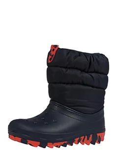 Buty dla dziewczynek - Crocs Unisex klasyczne buty dziecięce Neo Puff Boot K śnieg, granatowy, 19/20 EU - grafika 1