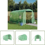 Szklarnie ogrodowe - Szklarnia Living Store z ramą stalową Zielona 8 m² 4x2x2 m - miniaturka - grafika 1