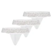 Komplety bielizny - Wielopak stringów damskich Comfo biały, Teyli - miniaturka - grafika 1