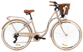 Rowery - Goetze, Rower Miejski Mood 28" Alu NewLine7 Biegów Camel, Kosz - miniaturka - grafika 1