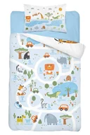 Pościel dla dzieci - Detexpol, pościel bawełniana 3619a, Zoo, 90x120, maya moo - miniaturka - grafika 1