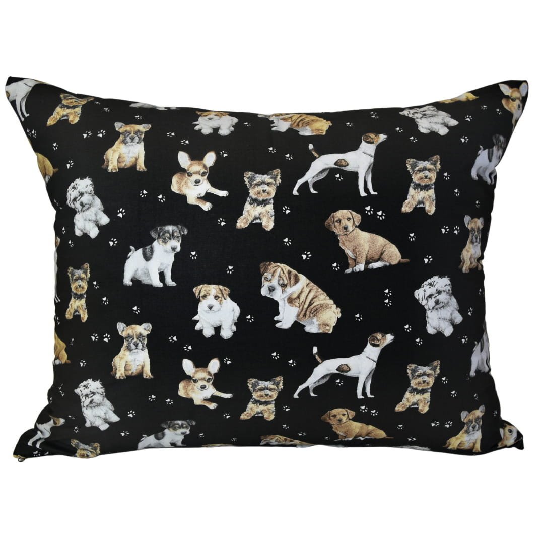Poszewka Dziecięca 50x60 Bawełniana Pieski Łapki Czarne Wysoka Jakość Polski Producent