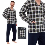 Piżamy damskie - Piżama męska rozpinana długi rękaw CORNETTE 114/73 XL - miniaturka - grafika 1