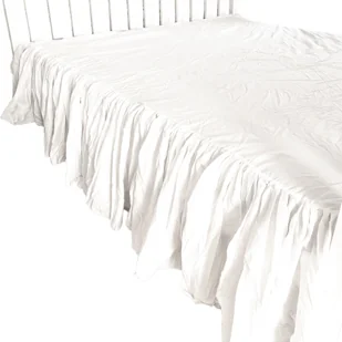 Prześcieradło Na Łóżko Bawełniane Z Ozdobną Falbanką Białe 150X200 Cm - Prześcieradła Prześcieradło Na Łóżko Bawełniane Z Ozdobną Falbanką Białe 150X200 Cm - Prześcieradła - miniaturka - grafika 1