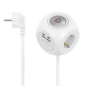 Przedłużacz Hama 3x zásuvka schuko, 2x USB-C, 2x USB-A, 1,4 m (223195) Biały - Przedłużacze i rozgałęźniki - miniaturka - grafika 1