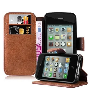 Cadorabo Etui na Apple iPhone 4 / 4S Etui w kolorze brązowym Etui ochronne Etui na telefon komórkowy Etui Pokrowiec - Etui i futerały do telefonów - miniaturka - grafika 1