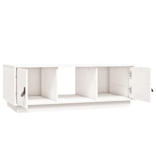 Lumarko Stolik kawowy, biały, 100x50x35 cm, lite drewno sosnowe - Ławy i stoliki kawowe - miniaturka - grafika 8