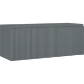 Szafki łazienkowe - Mexen Rivel szafka łazienkowa podumywalkowa 120 cm, 1 szuflada, ryflowana , grafit mat - 91A20-12047-1-BF66 - miniaturka - grafika 1