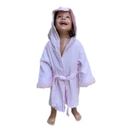 Szlafroki dla dzieci - Różowy bawełniany szlafrok dla dziecka rozmiar S Rabbit - Rocket Baby - miniaturka - grafika 1