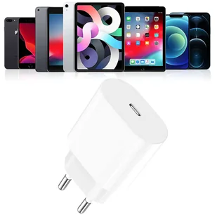 Ładowarka sieciowa oryginalna Apple USB-C typ C 20W szybka MHJE3ZM/A do iPhone adapter kostka Biała - Ładowarki do telefonów - miniaturka - grafika 1
