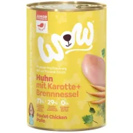 Mokra karma dla psów - Wow Junior Huhn - kurczak z marchewką i pokrzywą dla szczeniąt 400 g - miniaturka - grafika 1