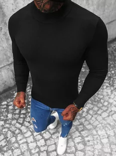 Sweter męski półgolf czarny OZONEE NB/MMB603/4 - Ozonee - Swetry męskie - miniaturka - grafika 1