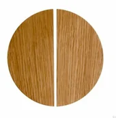 Zawiasy, okucia i inne akcesoria - Uchwyt meblowy Basic Półokrągły 43 Drewniany Dębowy - Olej Bezbarwny Półmat - miniaturka - grafika 1