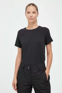 Koszulki sportowe damskie - Helly Hansen t-shirt sportowy Tech kolor czarny - grafika 1