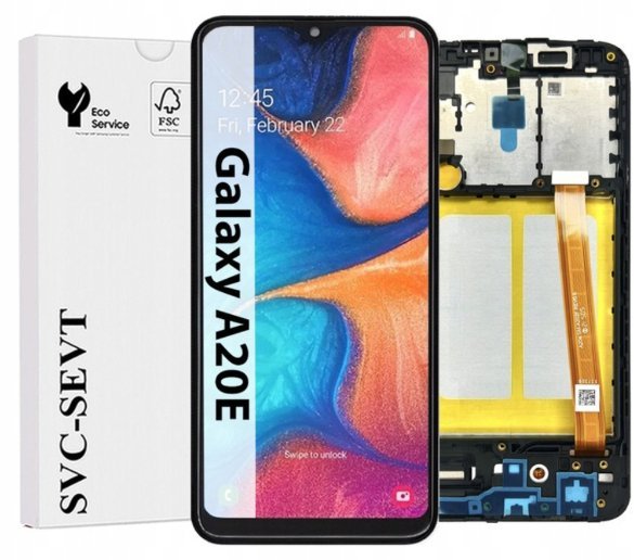 UTS-Group Wyświetlacz Do Samsung Galaxy A20e A202 A202F Ramka Oryginał LCD Ekran