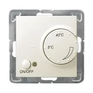 Regulatory i termostaty - Ospel Regulator temperatury z czujnikiem podłogowym IMPRESJA ecru - miniaturka - grafika 1