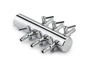 Rozdzielacz metalowy z zaworkami 6 wyjść Happet 1 szt. - Pozostałe akcesoria do akwarium - miniaturka - grafika 1