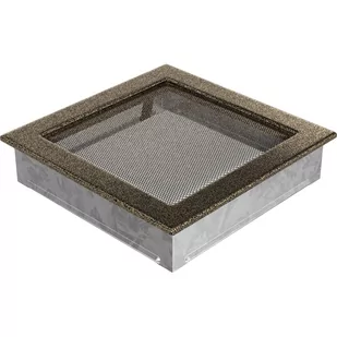 Kratki.pl KRATKA KOMINKOWA PROSTOKĄTNA CZARNO-ZŁOTA 220X220 MM 22CZ - Akcesoria kominkowe - miniaturka - grafika 1