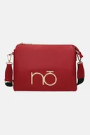 Torebki damskie - klasyczna trójkomorowa listonoszka Nobo czerwona - miniaturka - grafika 1