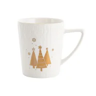 Kubki - Kubek reliefowany złote choinki 380 ml - miniaturka - grafika 1