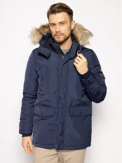 Kurtki męskie - Tommy Jeans Parka Tech DM0DM06907 Granatowy Regular Fit - grafika 1