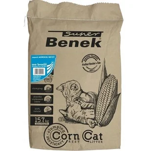 Certech Certech Super Benek Corn Cat Morska Bryza 25L - Żwirek dla kotów - miniaturka - grafika 1