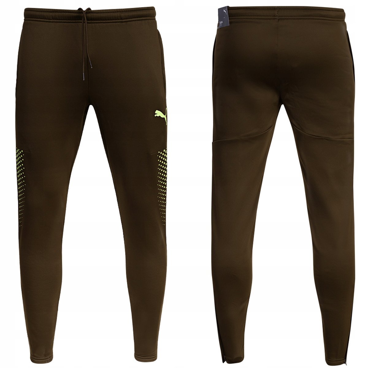 Puma spodnie sportowe męskie khaki ocieplane WarmCell 658165 04 S