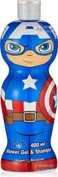 Air-Val - Marvel - Avengers - 2in1 Shower Gel & Shampoo - Żel pod prysznic i szampon dla dzieci - Kapitan Ameryka - 400 ml - Kosmetyki kąpielowe dla dzieci - miniaturka - grafika 1