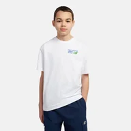 Koszulki i topy damskie - Koszulka dziecięca New Balance LAKB0295BWE biała - miniaturka - grafika 1
