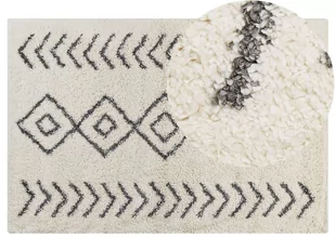 Dywan shaggy 200x300 cm biało-szary AYRUM - Dywany - miniaturka - grafika 1