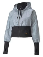 Kurtki i kamizelki sportowe damskie - Puma Kurtka sportowa "Train Ultra Woven" w kolorze czarno-szarym - miniaturka - grafika 1