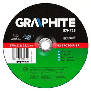 Graphite Tarcza tnąca do kamienia 230x3,2x22mm 57H725 - Materiały ścierne - miniaturka - grafika 2