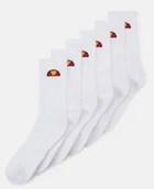 Skarpetki męskie - SKARPETKI ELLESSE BIAŁE 6 PAR DŁUGIE UNISEX Sport Socks 6-Pack Wht 39-42 - miniaturka - grafika 1
