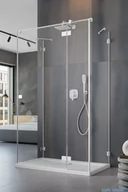 Kabiny prysznicowe - Radaway Essenza Pro White Kdj+S kabina 80x120x80cm prawa biały mat/szkło przejrzyste 10097312-04-01R/10098080-01-01/10098080-01-01 - miniaturka - grafika 1