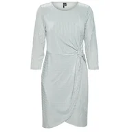 Sukienki - Sukienka damska Vero Moda Mella elegancka zielona welurowa-M - miniaturka - grafika 1