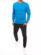 Dresy męskie - Dres męski niebiesko-czarny Dstreet AX0636-L - miniaturka - grafika 1