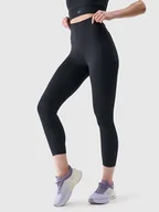 Spodnie sportowe damskie - 4F Legginsy sportowe w kolorze czarnym - miniaturka - grafika 1