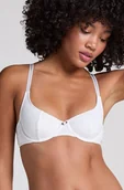 Biustonosze - Hunkemöller Nieusztywniany biustonosz z fiszbinami Pointelle Biały - miniaturka - grafika 1