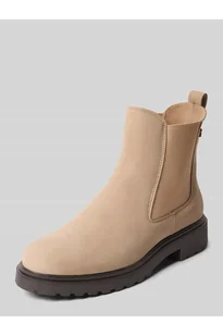 Buty chelsea z naturalnej skóry nubukowej - Tommy Hilfiger - Botki damskie - miniaturka - grafika 1