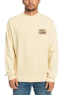 Bluzy męskie - Bluza męska Quiksilver Neon Slab Crew ecru z nadrukiem -S - miniaturka - grafika 1