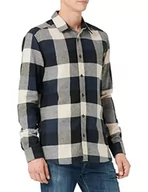 Koszule męskie - ONLY & SONS Męska koszula w kratkę, granatowy, S - miniaturka - grafika 1