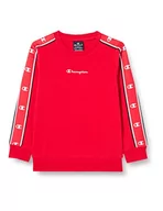 Bluzy dla dziewczynek - Champion Bluza dziecięca Legacy American Tape Powerblend Crewneck, Intensywna czerwień, 5-6 Lat - miniaturka - grafika 1