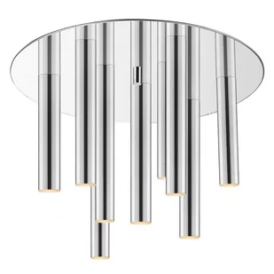 Sufitowa Lampa nowoczesna Loya LED 45W 3000K metalowa do holu chrom - Oprawy, klosze i abażury - miniaturka - grafika 1