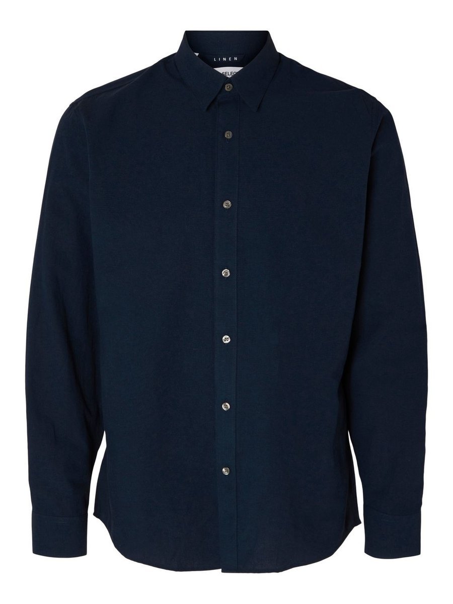 camicie uomo selected 16079056 linen shirt sky captain