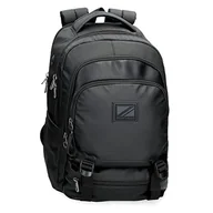 Torby na laptopy - Pepe Jeans Straps Plecak na notebooka 22.08L Czarny 30x46x16 cms Poliester z syntetyczną skórą, czarny, Mochila para Portátil Adaptable, Adaptacyjny plecak na laptopa - miniaturka - grafika 1